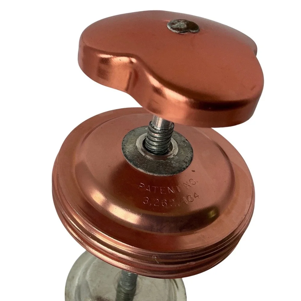 Vintage Cookie Press Decorator Copper Tone 3 Discs Mid-Century‎ Style